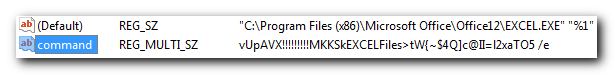 XLS file type registry entry