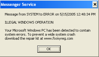 Error dialog